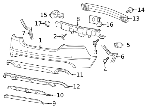 Bumper & Components - Rear for 2013 Jaguar XF #0