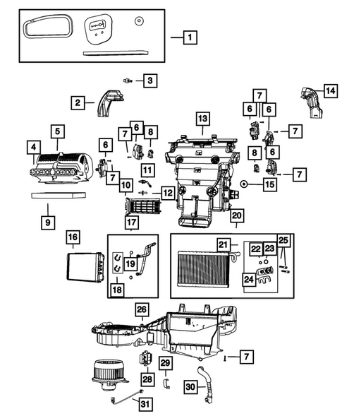 Air Conditioner and Heater Units for 2019 Jeep Grand Cherokee #1