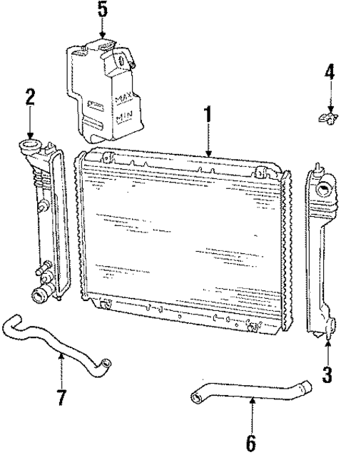 Radiator & Components for 1988 Chrysler LeBaron #1