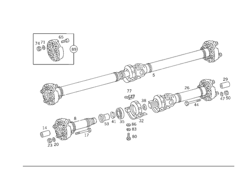 Propeller Shaft for 1984 Mercedes-Benz 500SEL #1