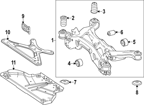Suspension Mounting for 2024 Mercedes-Benz EQB 350 #0