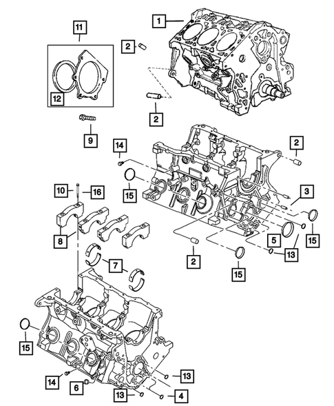 Cylinder Block for 2010 Jeep Wrangler #0