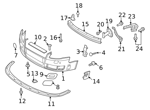 Bumper & Components - Front for 2006 Audi S4 #1