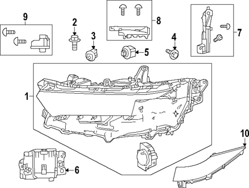 Headlamp Components for 2025 Toyota Crown #0