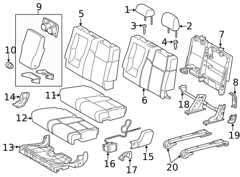 Rear Seat Components for 2016 Toyota Tundra #0