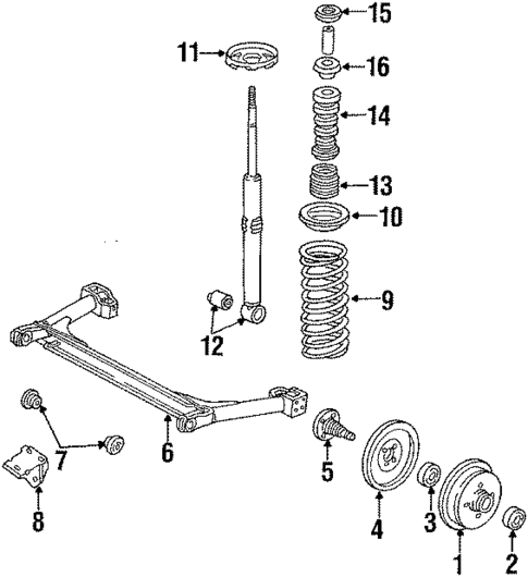 Rear Suspension for 1985 Volkswagen Quantum #1