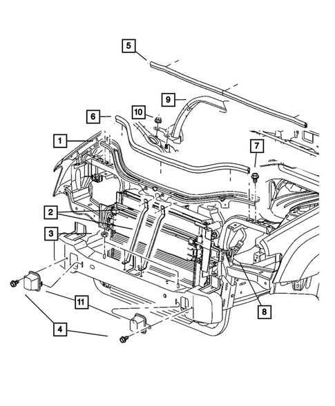 Radiator and Related Parts for 2007 Jeep Commander #1