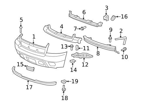 Bumper & Components - Front for 2010 Chevrolet Tahoe #0