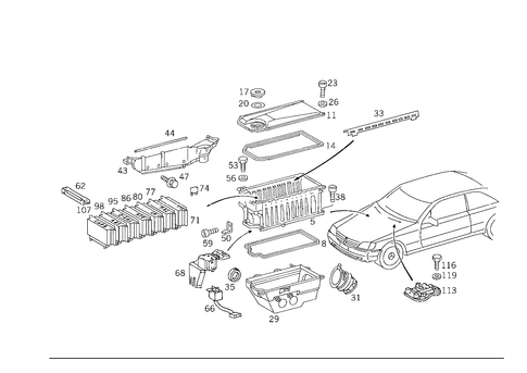 Apparatus Case and Control Units for 1993 Mercedes-Benz 500SEC #1