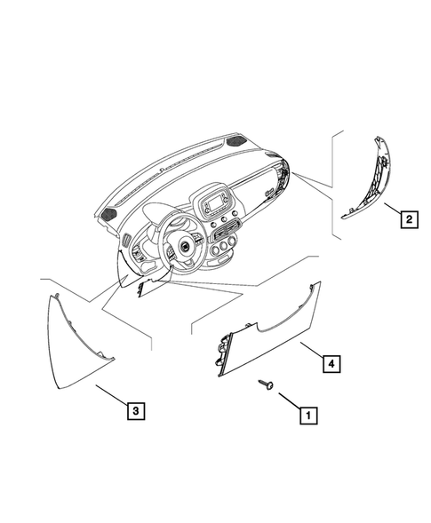 Instrument Panel for 2020 Fiat 500X #4