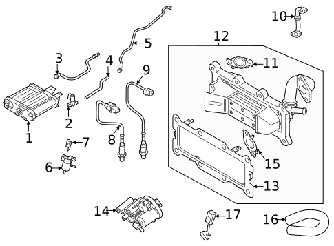 Emission Components for 2022 Kia Sorento #0