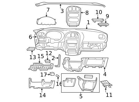 Instrument Panel Components for 2006 Dodge Grand Caravan #0