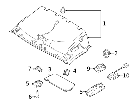 Interior Trim - Roof for 2023 Ford Transit-350 #3