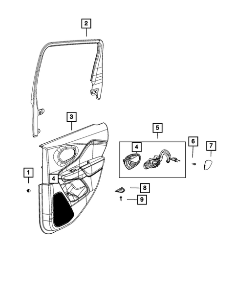 Door Trim Panels - Front and Rear for 2022 Jeep Cherokee #1