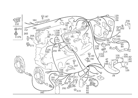 Engine Cable Harness for 1988 Mercedes-Benz 300E #2