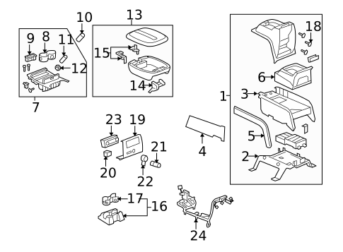 Center Console for 2012 Cadillac Escalade ESV #0
