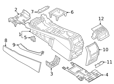 Center Console for 2021 BMW X7 #0