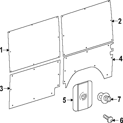 Interior Trim - Side Panel for 2019 Mercedes-Benz Sprinter 4500 #11
