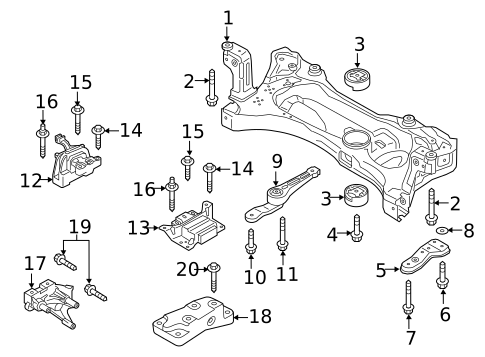 Engine & Trans Mounting for 2025 Volkswagen Golf R #8