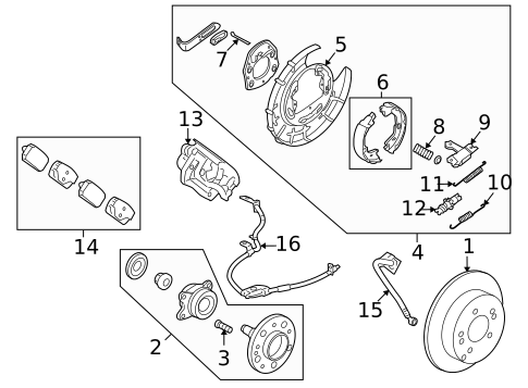 Brake Components for 2009 Kia Rondo #1