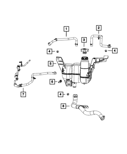 Engine Coolant Reservoir (Bottle) for 2025 Ram 2500 #1