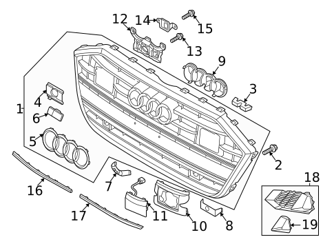 Grille & Components for 2021 Audi S7 Sportback #0