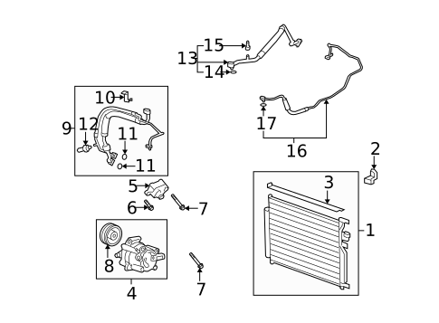 Condenser, Compressor & Lines for 2010 Saturn Vue #0