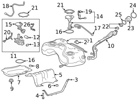 Fuel System Components for 2024 Toyota RAV4 #1