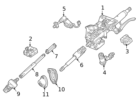 Steering Column Assembly for 2015 Cadillac ATS #0