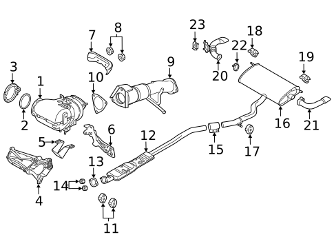 Exhaust Components for 2019 Volvo XC90 #2