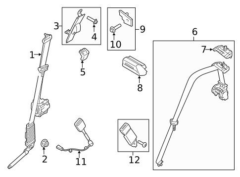 Front Seat Belts for 2021 Ford F-250 Super Duty #2