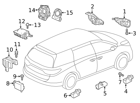 Air Bag Components for 2018 Honda Odyssey #1