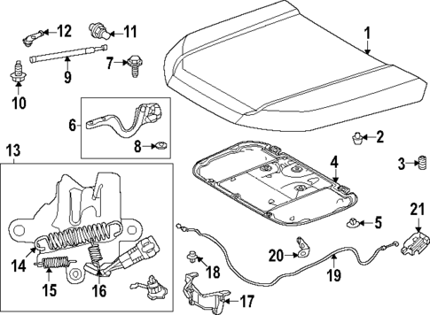 Hood & Components for 2024 Lexus GX550 #0