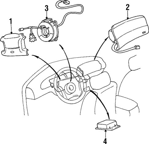 Air Bag Components for 1997 Hyundai Sonata #0