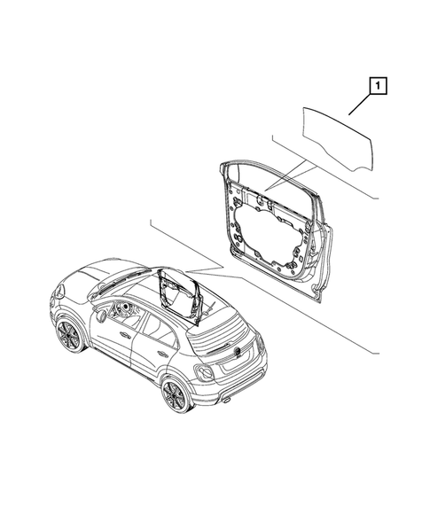 Glass and Interior Rear View Mirror for 2019 Fiat 500X #4