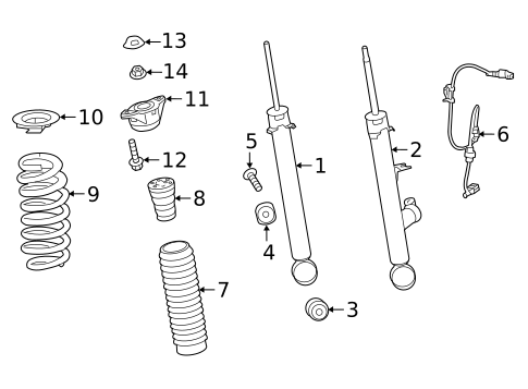 Shocks & Components for 2023 Acura RDX #1