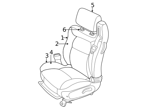 Front Seat Components for 2003 Chrysler Sebring #0