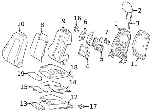 Driver Seat Components for 2022 Mercedes-Benz Sprinter 4500 #1