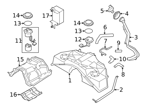 Fuel System Components for 2011 INFINITI M56 #0