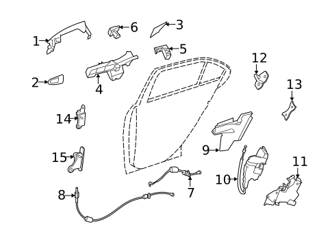 Lock & Hardware for 2015 Mercedes-Benz ML400 #6