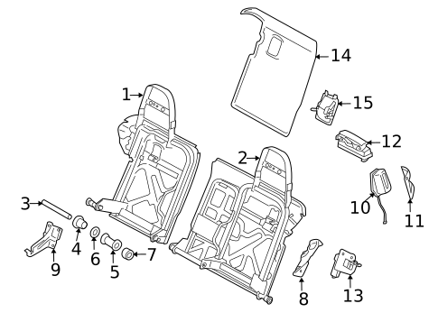 Rear Seat Components for 2013 Porsche Panamera #1
