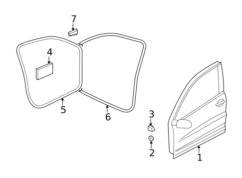 Door & Components for 2015 Volkswagen Tiguan #0