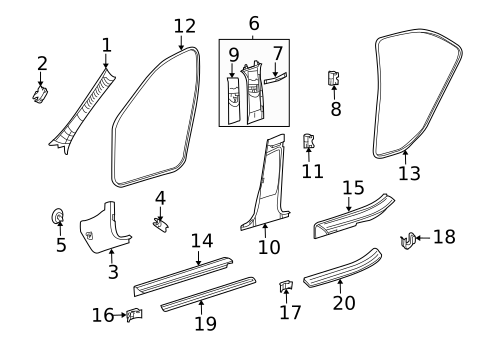 Interior Trim - Pillars for 2014 Mercedes-Benz C63 AMG #0