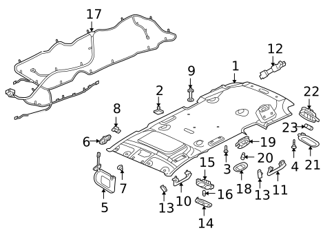 Interior Trim - Roof for 2006 Isuzu Ascender #2