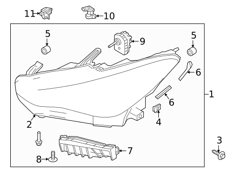 Headlamp Components for 2021 INFINITI Q60 #0