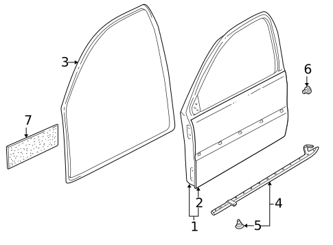 Door & Components for 2002 Volkswagen Jetta #0