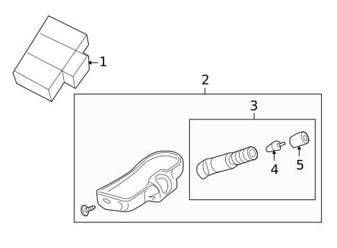 Tire Pressure Monitor Components for 2012 Cadillac CTS #1