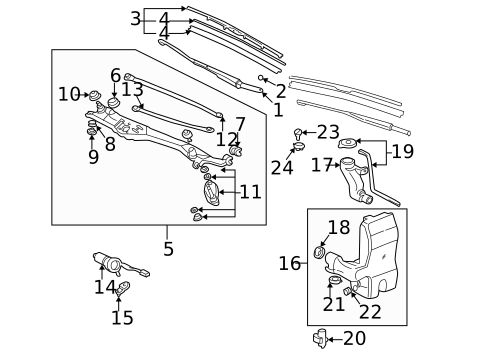 Wiper & Washer Components for 1999 Acura RL #0