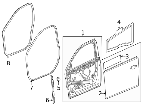 Door & Components for 2014 Chevrolet Malibu #1