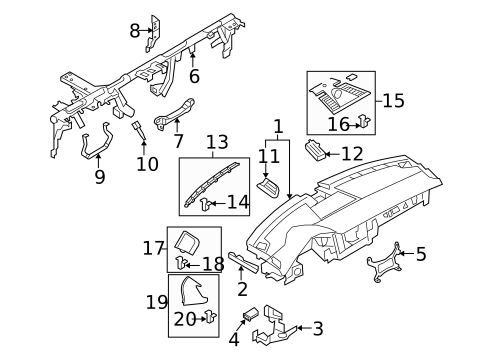 Instrument Panel Components for 2016 Porsche Panamera #0